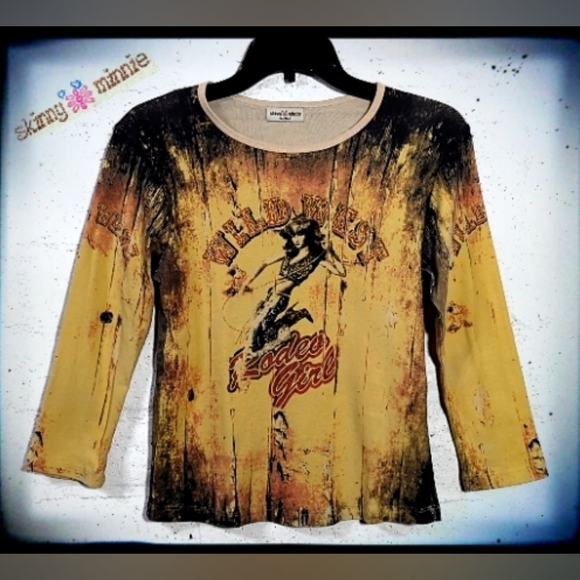 Vintage Y2K Skinny Minnie Rodeo Girl Top - Picture 3 of 8